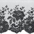  Glitter Lace  white black
